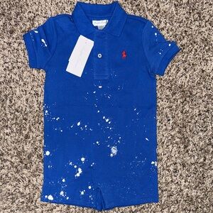 Blue Kids Polo Romper